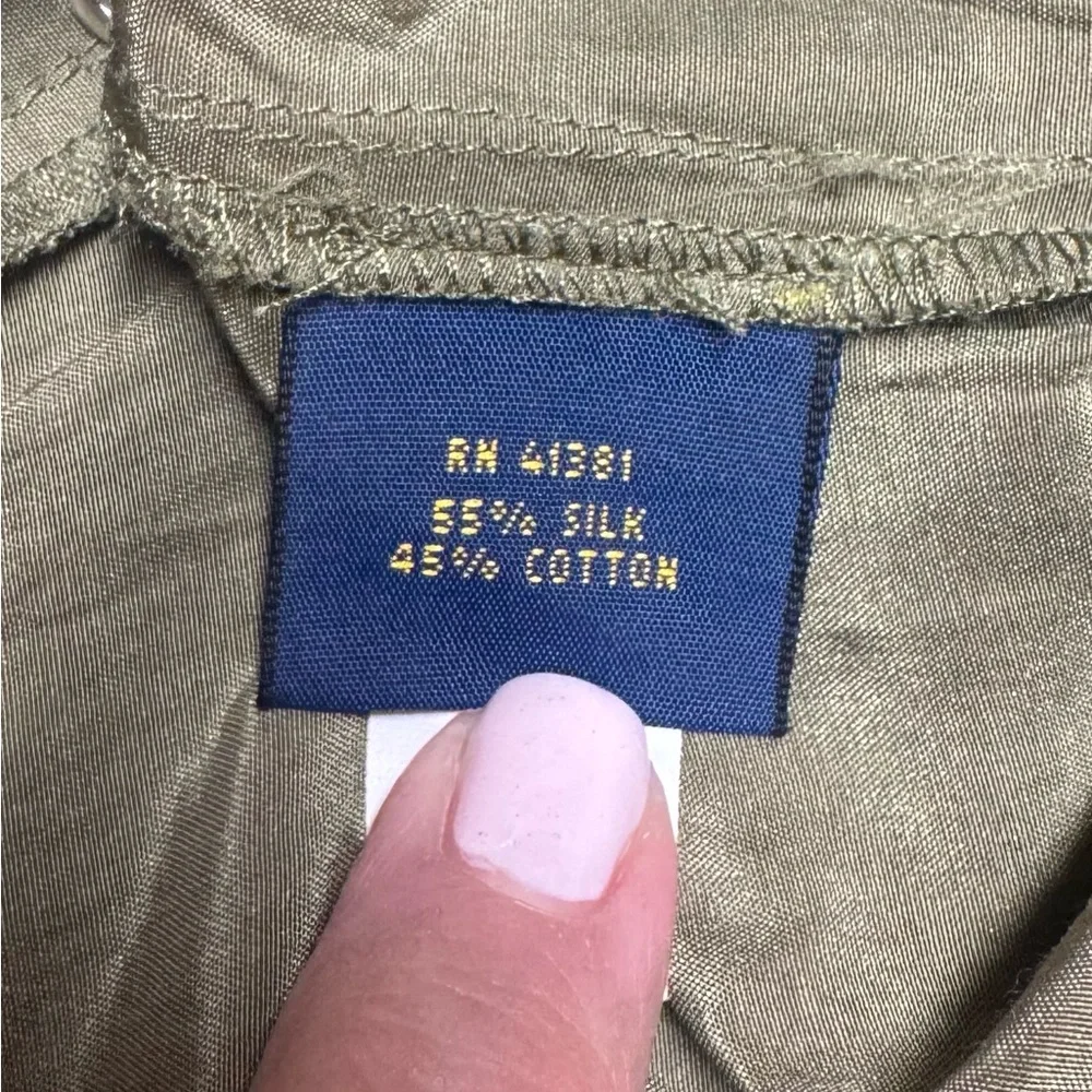 Polo Ralph Lauren Women’s Minimalist Utility Jumpsuit Moss Green Size 4 - Picture 15 of 16